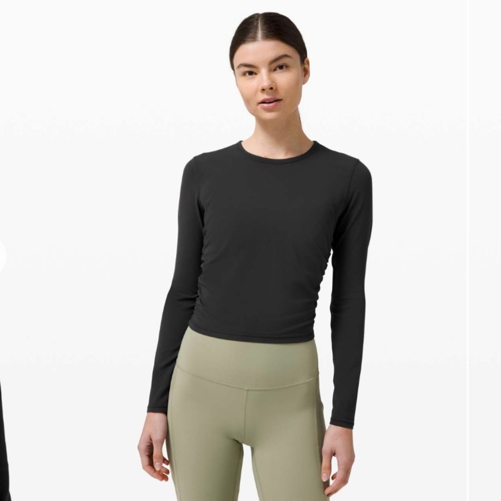 Cropped Ribbed Long Sleeve
